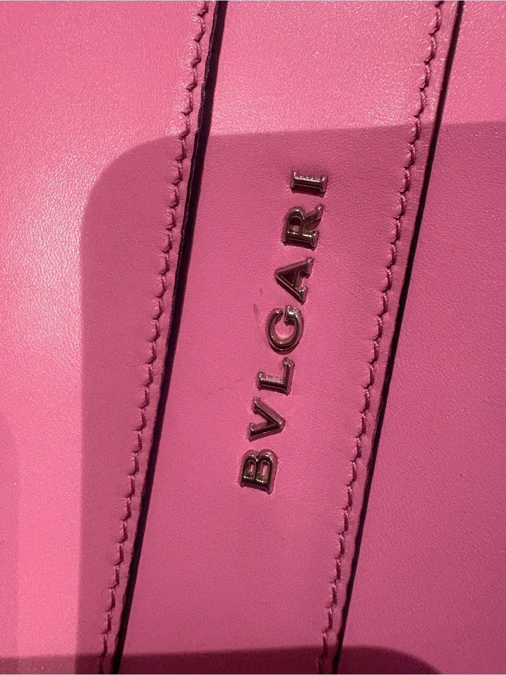 BVLGARI Calfskin Serpenti Forever Shoulder Bag Pink